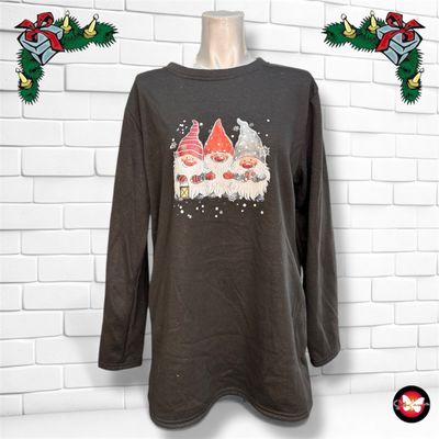 Sudadera Navideña afelpada “ENANOS” Talla XL (pequeña)