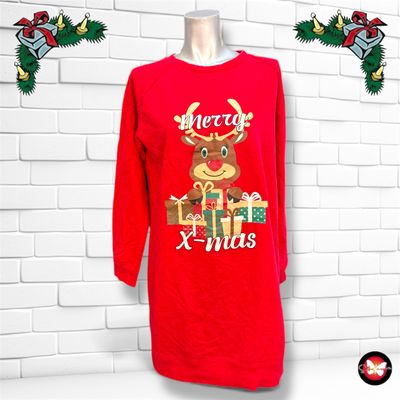 MAXI Sudadera Navideña “RUDOLPH CON REGALOS” Talla M