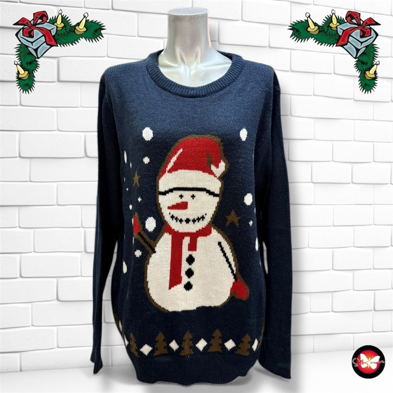 Jersey Navideño “MUÑECO DE NIEVE” Talla XL
