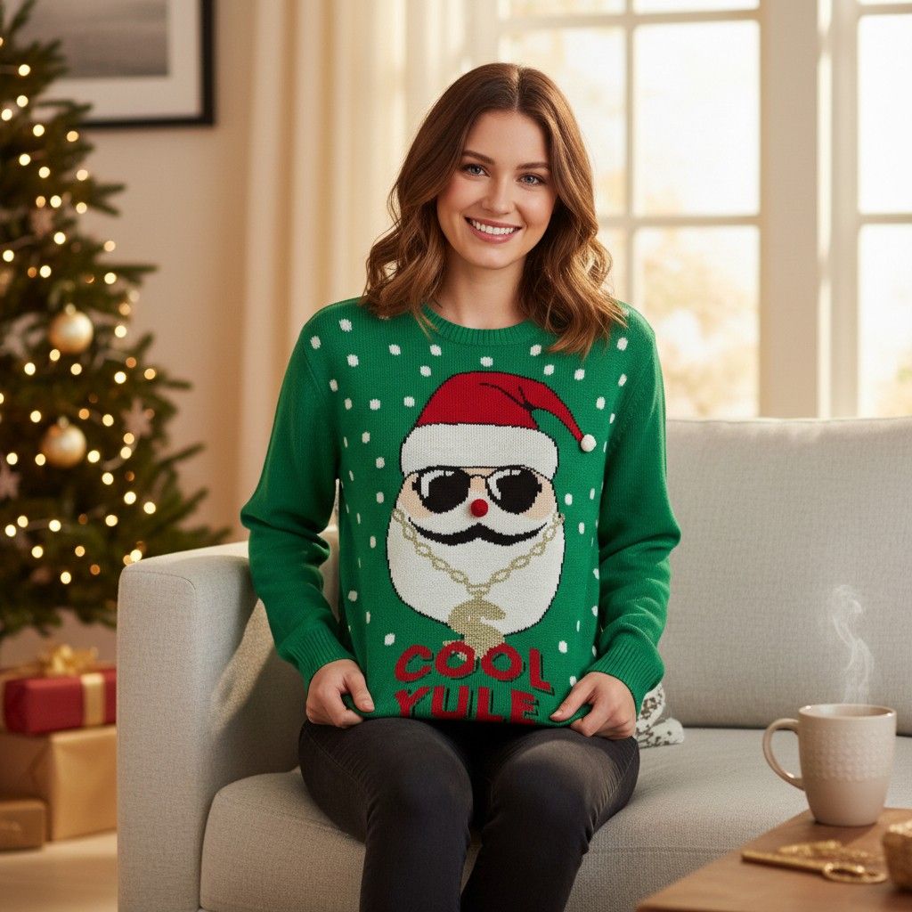 **HOY** Jersey Navideño “SANTA COOL YULE” Talla S (grande)