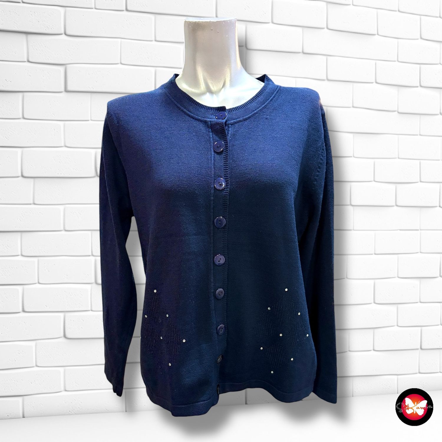 Chaqueta de punto vintage con brillos Talla M/L