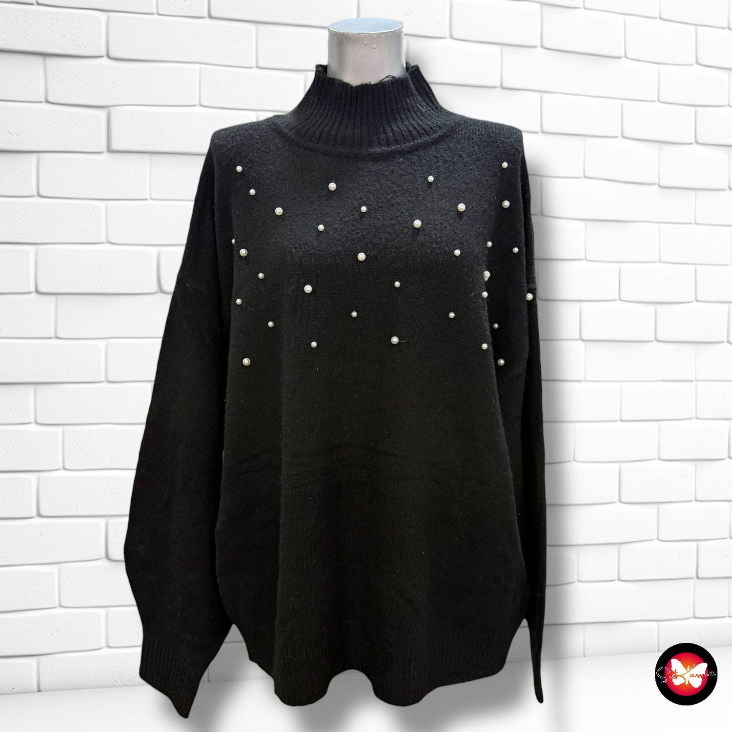 **HOY** Jersey de manga larga con perlitas GEORGE Talla XL (grande)