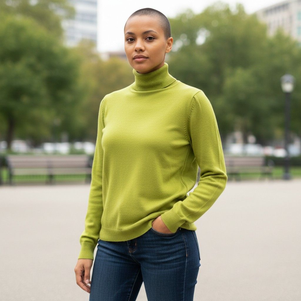 Jersey de manga larga y cuello alto Talla S