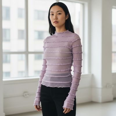 Jersey de manga larga traslúcido MANGO Talla S