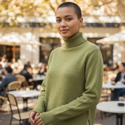 Jersey de manga larga y cuello alto Talla S