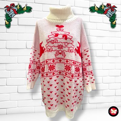 **HOY** Jersey Navideño “ARBOLITO Y RENOS CUELLO ALTO” Talla L (grande)