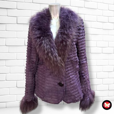 **HOY** Abrigo de conejo y pelo de mapache MUSGO Talla L (pequeña)
