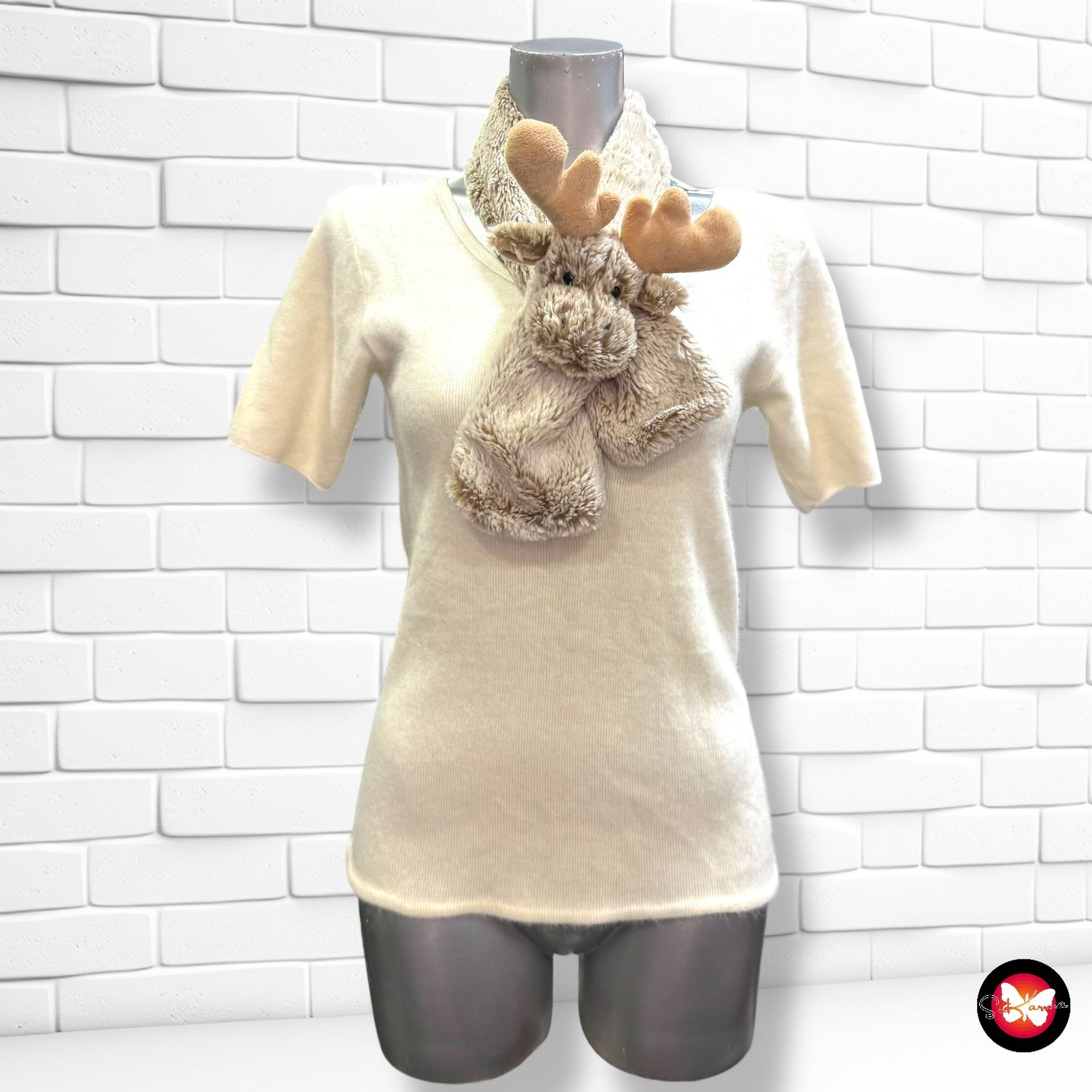 Bufanda navideña de pelito “reno”