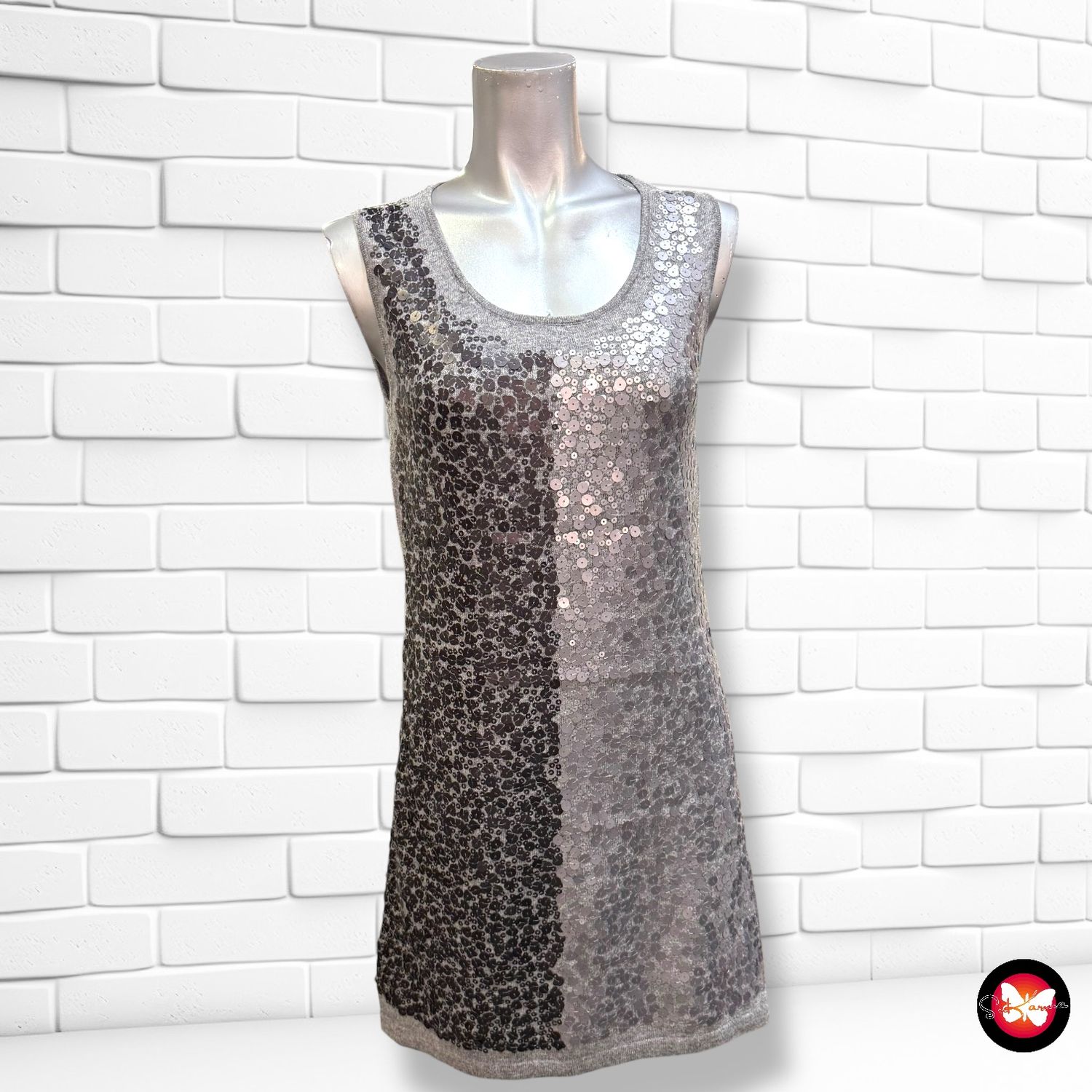 **HOY** Vestido de punto con lentejuelas Talla S