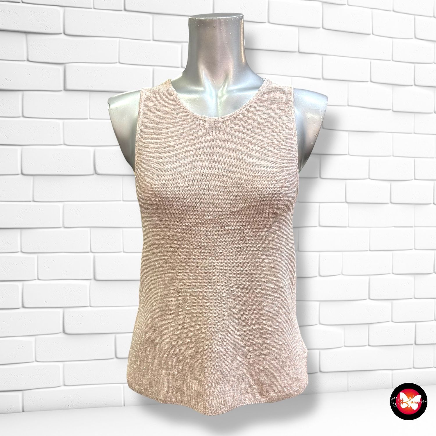 **HOY** Jersey de noche con lurex sin mangas MANGO Talla S