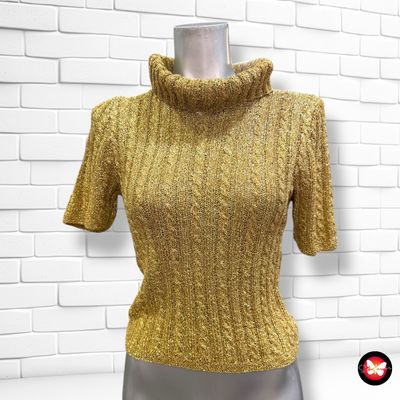 **HOY** Jersey de noche con lurex de manga corta y cuello alto Talla S