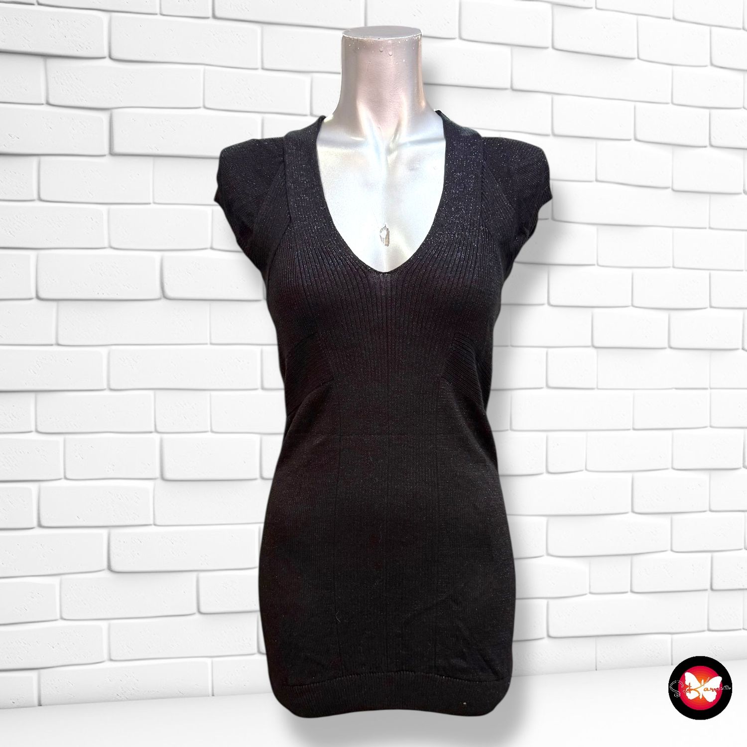 **HOY** Vestido de punto de noche con lurex MANGO Talla M (pequeña)