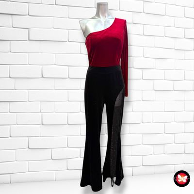 **HOY** Mono largo de noche de terciopelo con transparencias Talla S/M