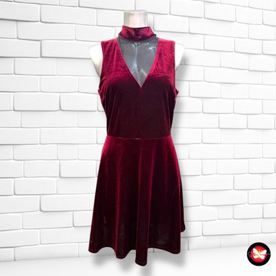 Vestido de noche de terciopelo con transparencias RIVER ISLAND Talla 38 (10UK)