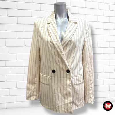 Blazer oversized de rayitas BERSHKA Talla XS