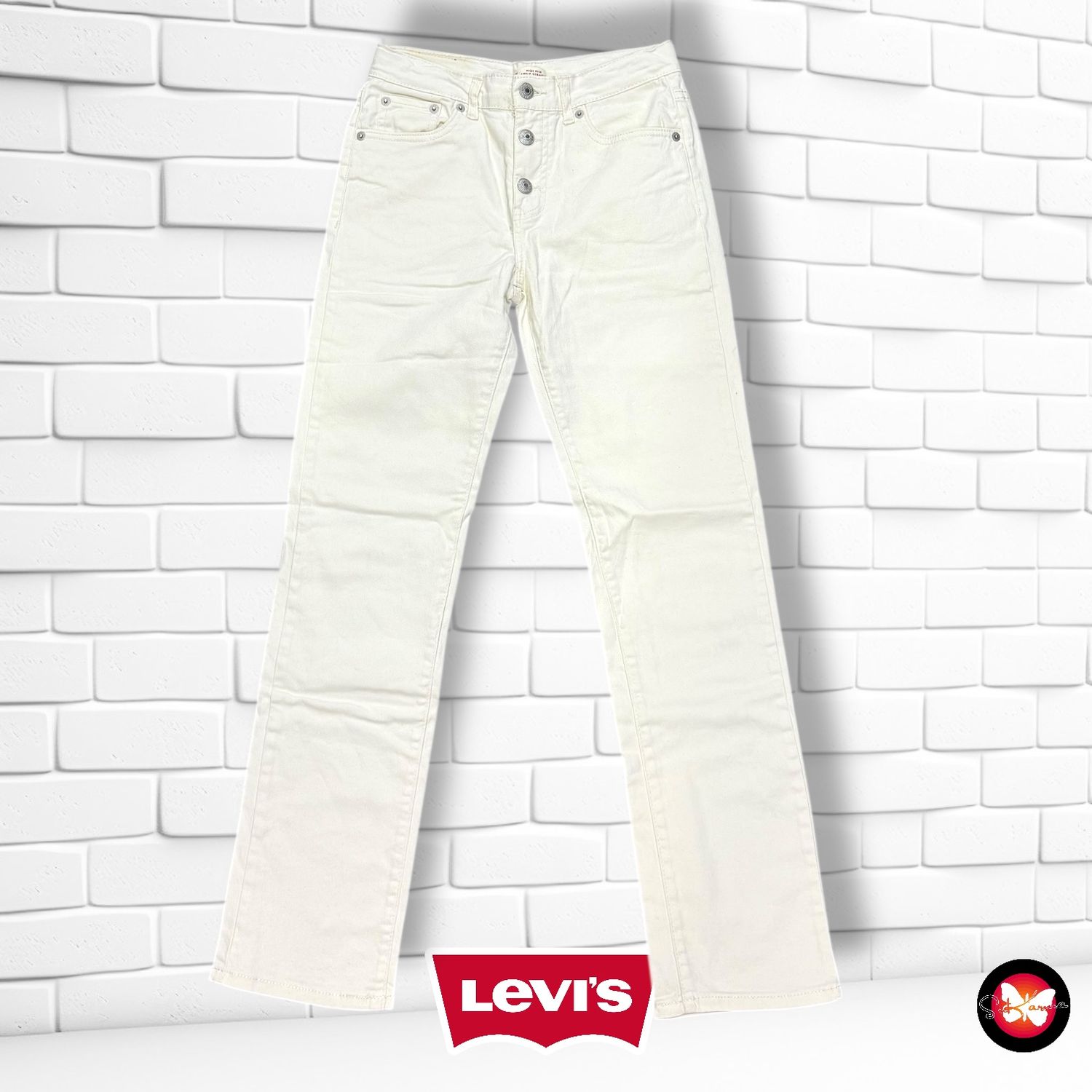 Pantalón vaquero con botones LEVI’S HIGH RISE ANKLE STRAIGHT Talla XS