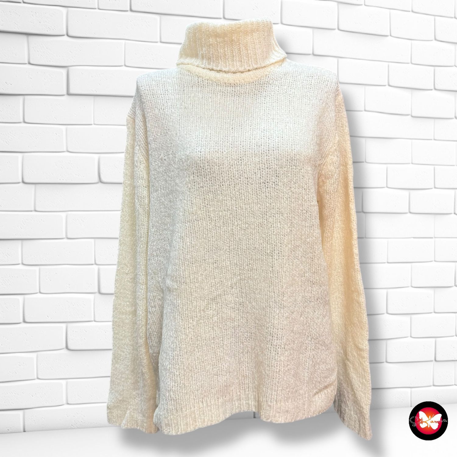 Jersey de manga larga de lana de terciopelo Talla XL