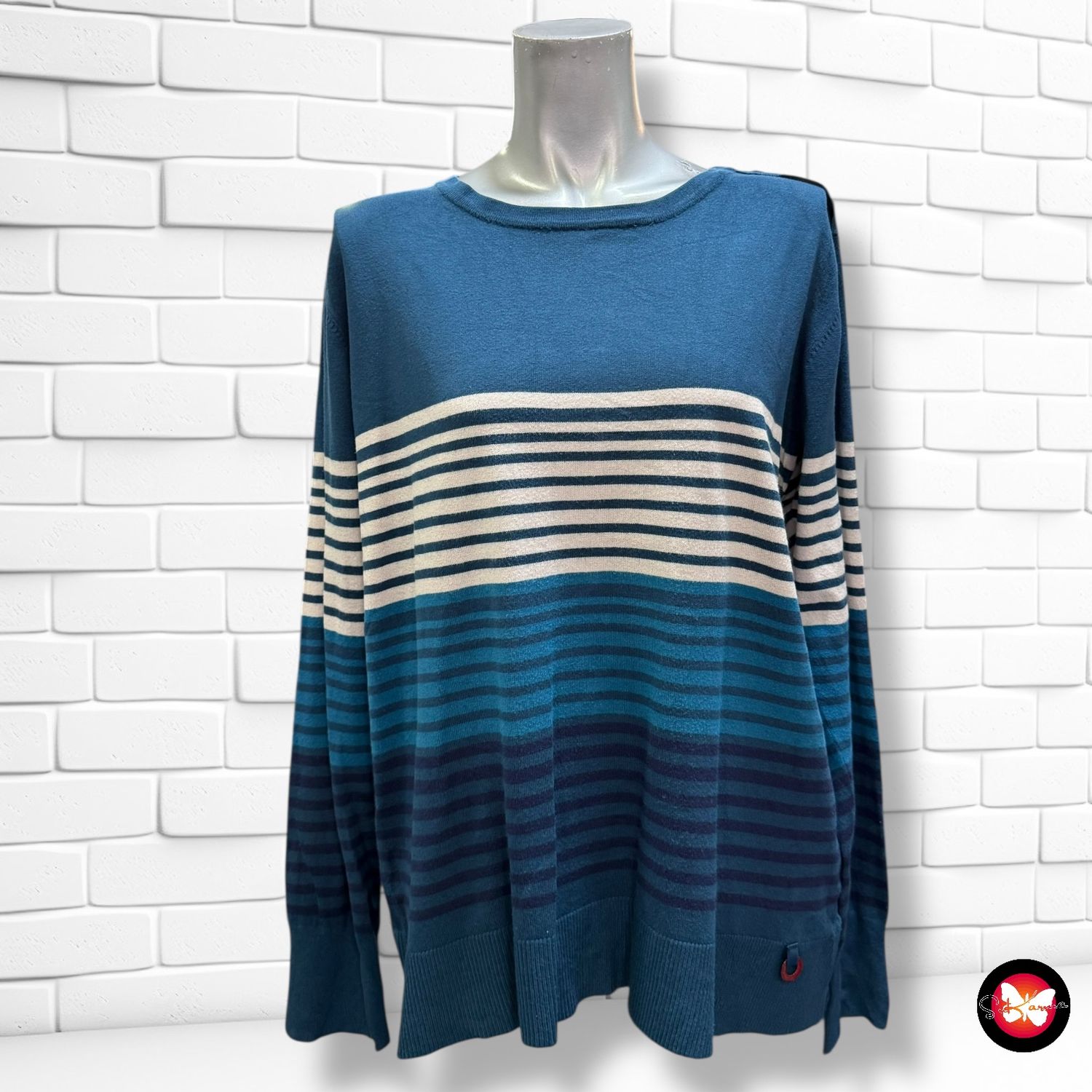 Jersey de manga larga de rayitas Talla L