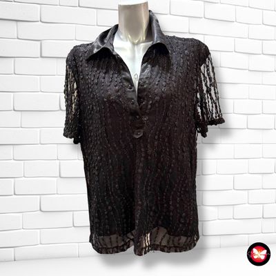 **HOY** Blusa de noche de manga corta de encaje Talla L/XL