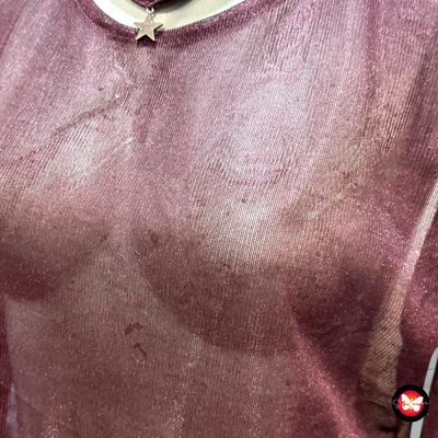 Blusa de noche traslúcida con choker STRADIVARIUS Talla S (grande)