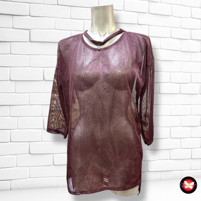 Blusa de noche traslúcida con choker STRADIVARIUS Talla S (grande)