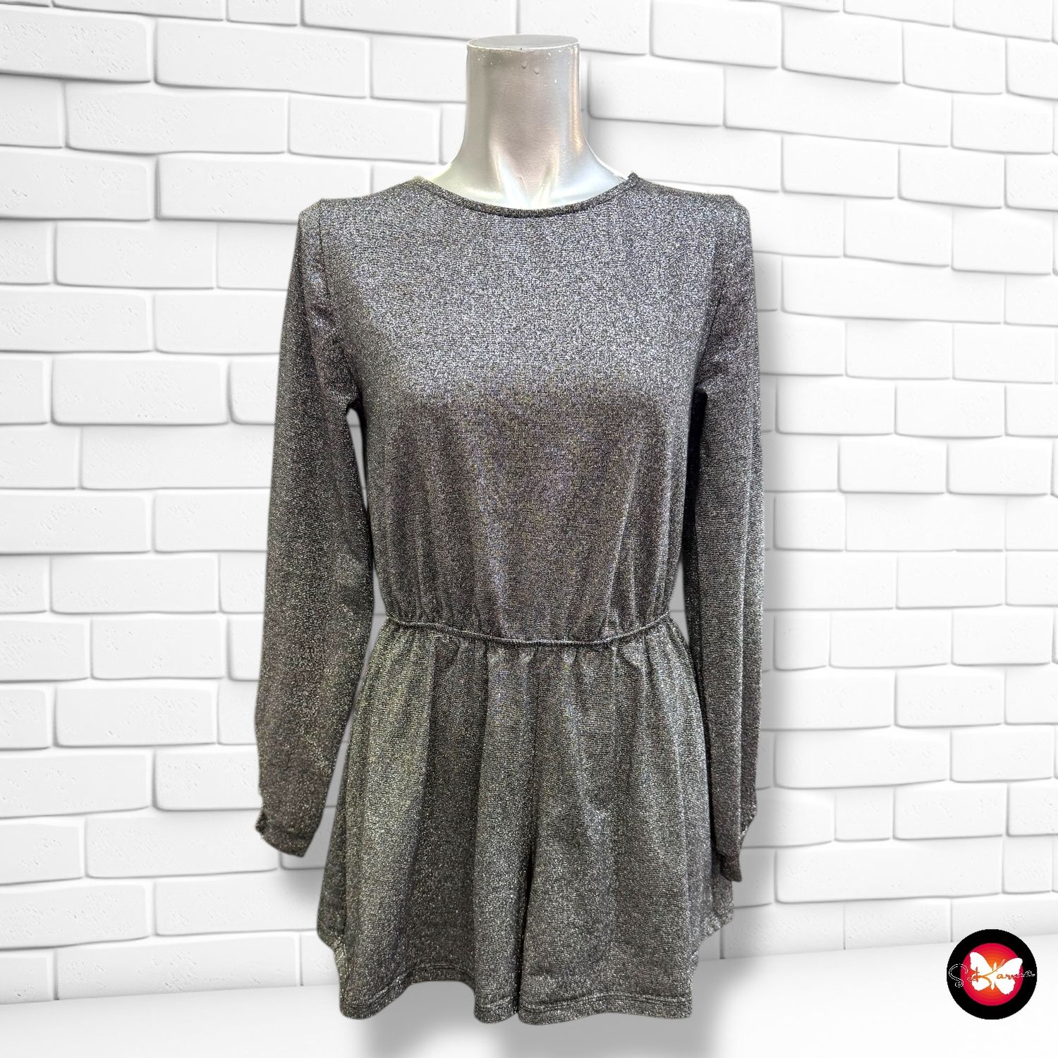 Mono corto de noche con lurex Talla S/M