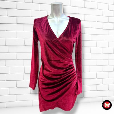 **HOY** Vestido de noche de terciopelo con drapeado SHEIN Talla S