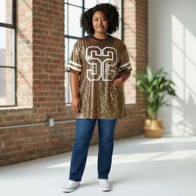 **HOY** Blusa de noche con lentejuelas “62” Talla XXL