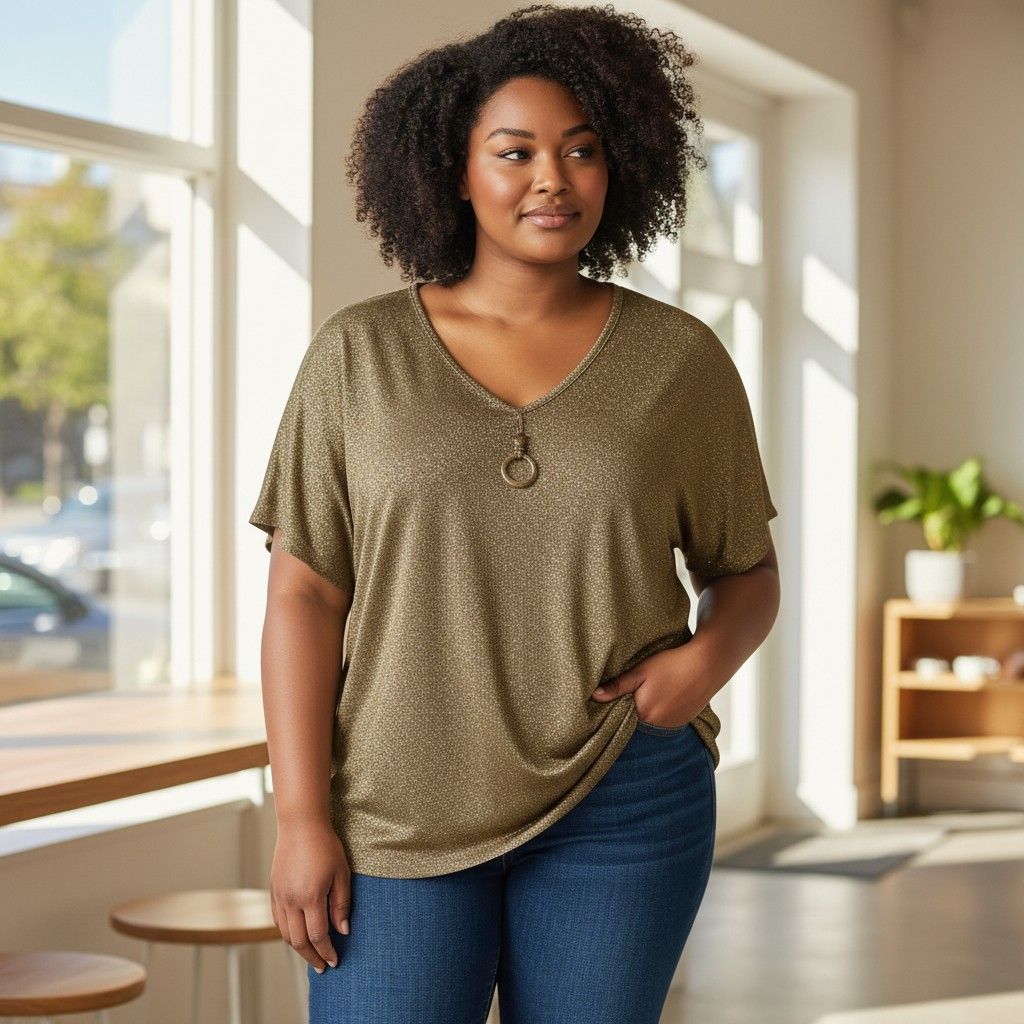 Blusa de noche con lurex Talla XXL