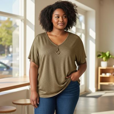 Blusa de noche con lurex Talla XXL