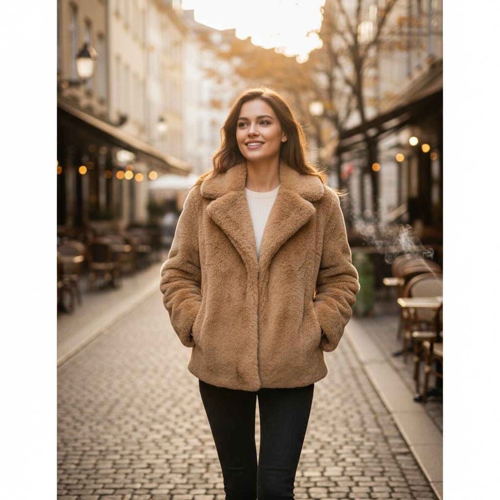 Abrigo de pelo SHEIN Talla S