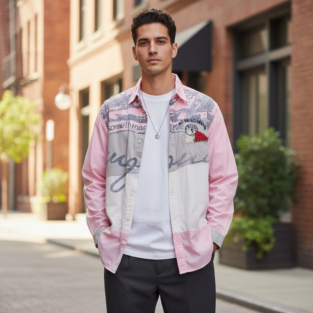 Camisa de manga larga DESIGUAL Talla Hombre L