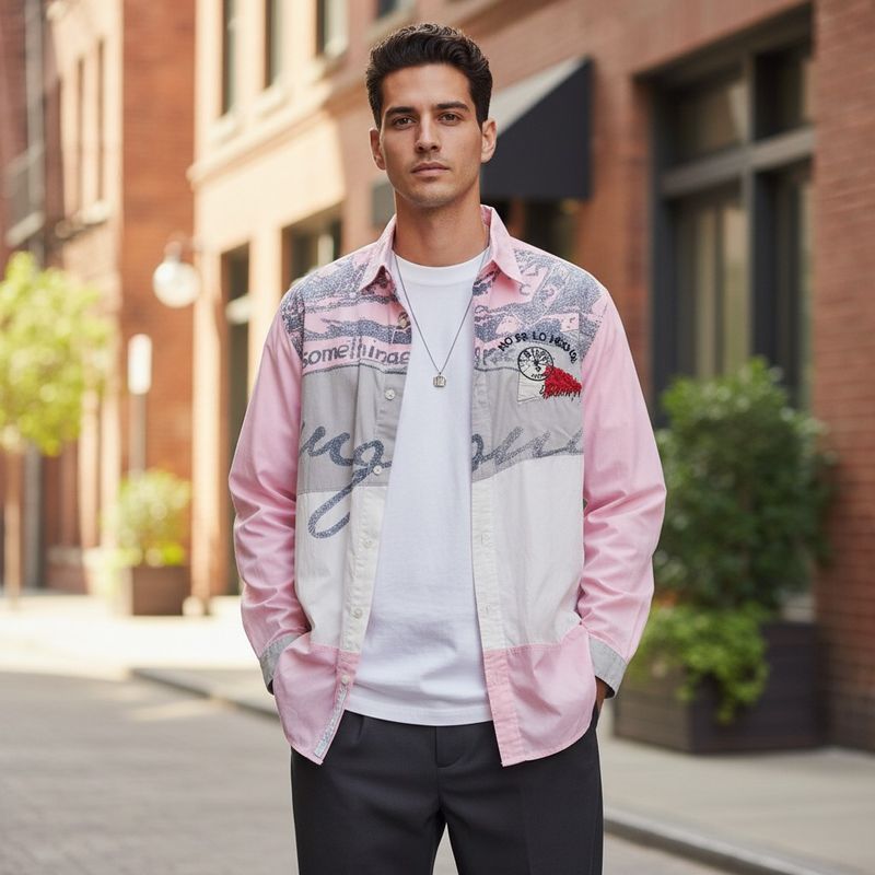 Camisa de manga larga DESIGUAL Talla Hombre L