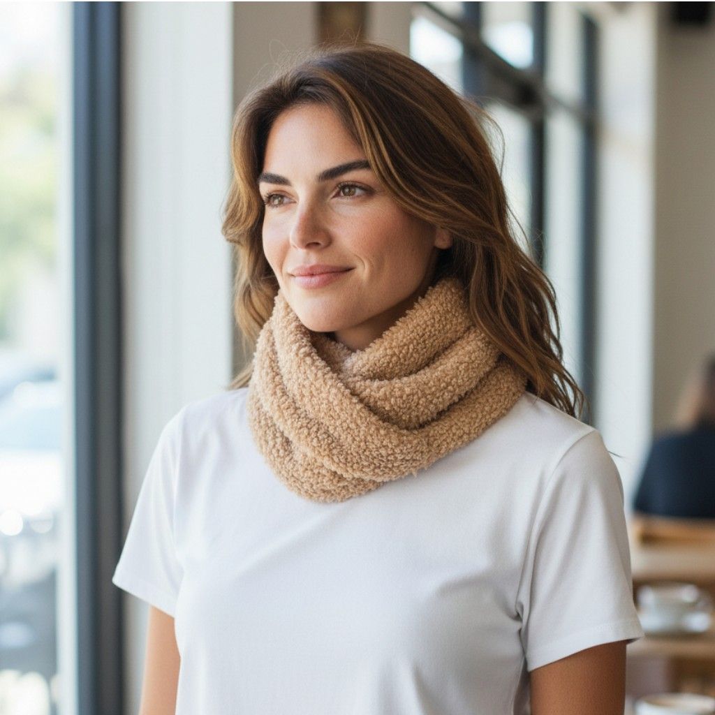 Cuello de punto peludito