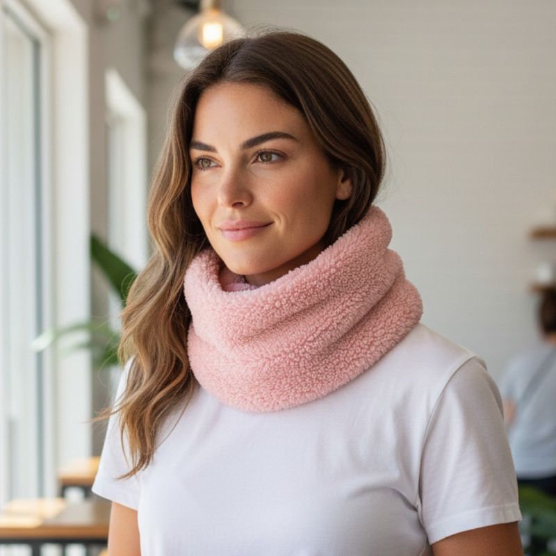 Cuello de punto y pelo