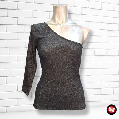 Jersey de noche escote asimétrico con lurex STRADIVARIUS Talla M (pequeña)