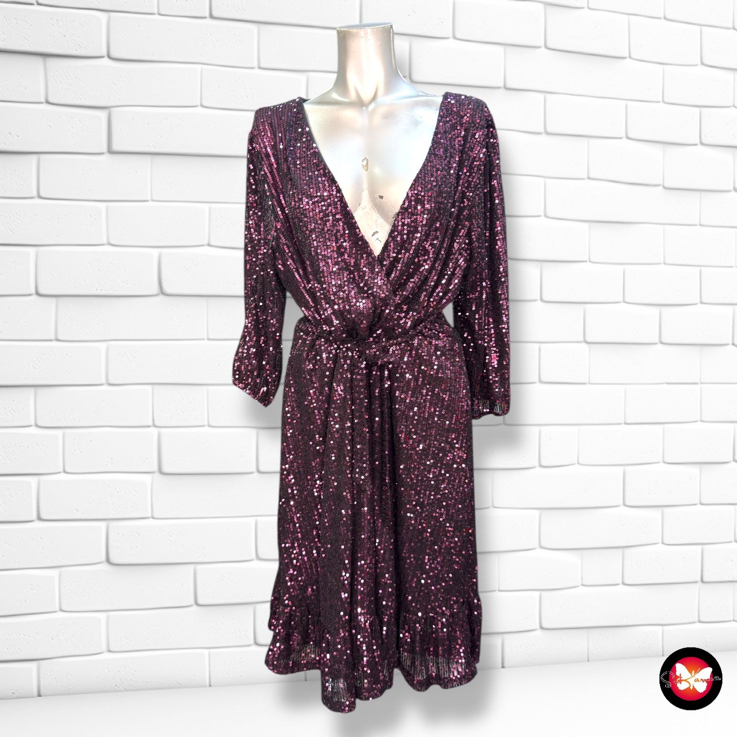 **HOY** Vestido de noche de lentejuelas Talla L/XL