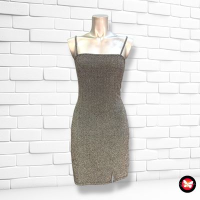 Vestido de noche de tirantes con lurex DIVIDED Talla S