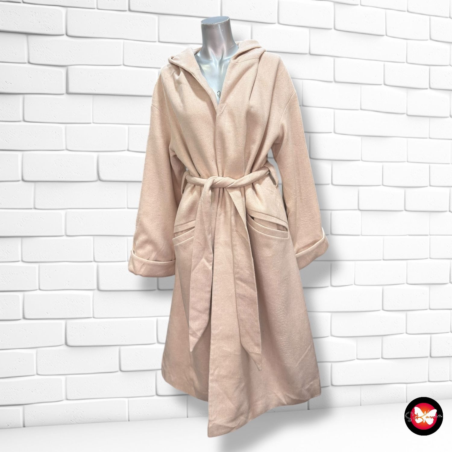 Abrigo largo de paño con capucha ASOS Talla 36