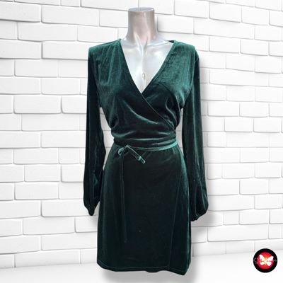 Vestido de noche cruzado de terciopelo JDY Talla L Vestido de noche cruzado de terciopelo JDY Talla L