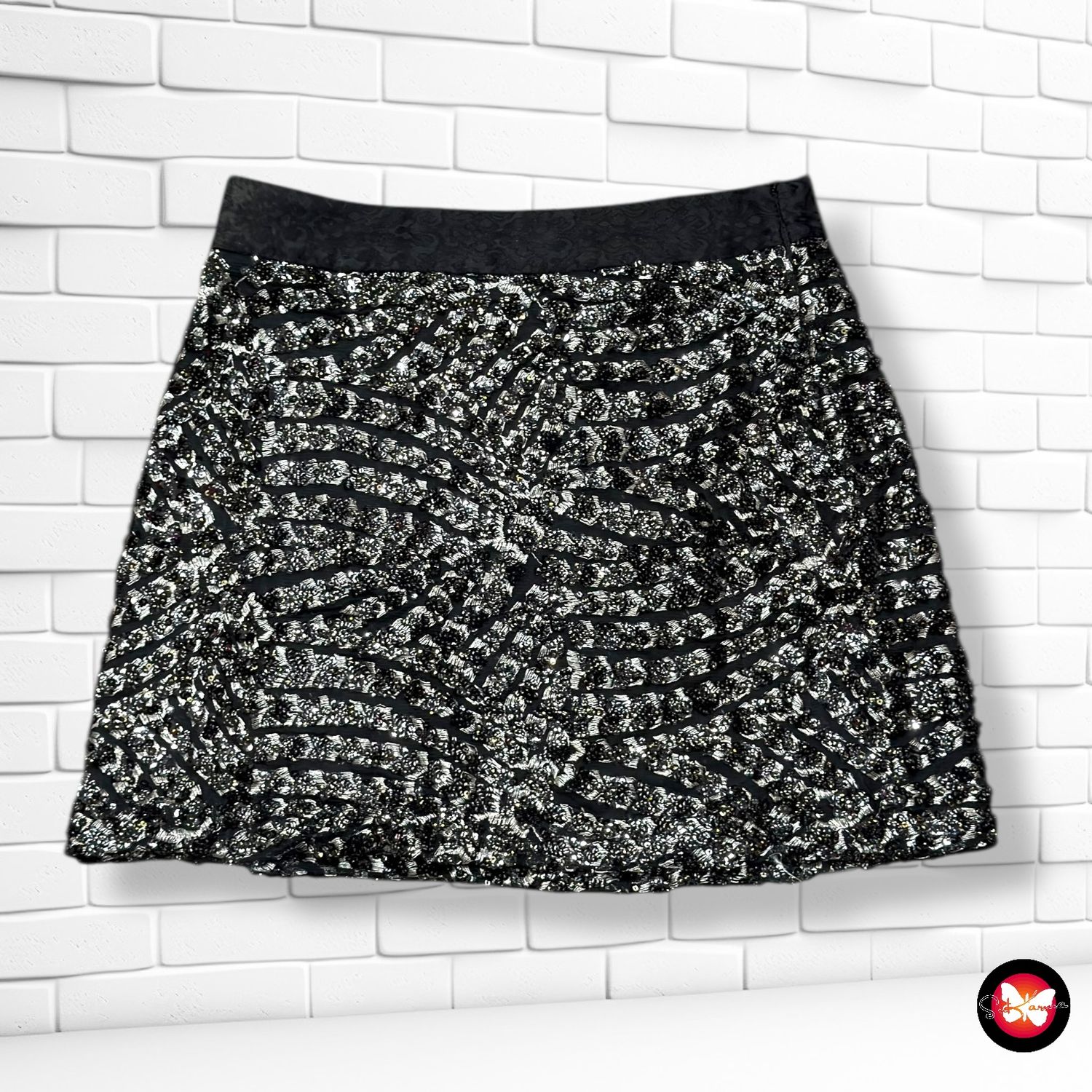 Falda de noche con lentejuelas ZARA Talla M