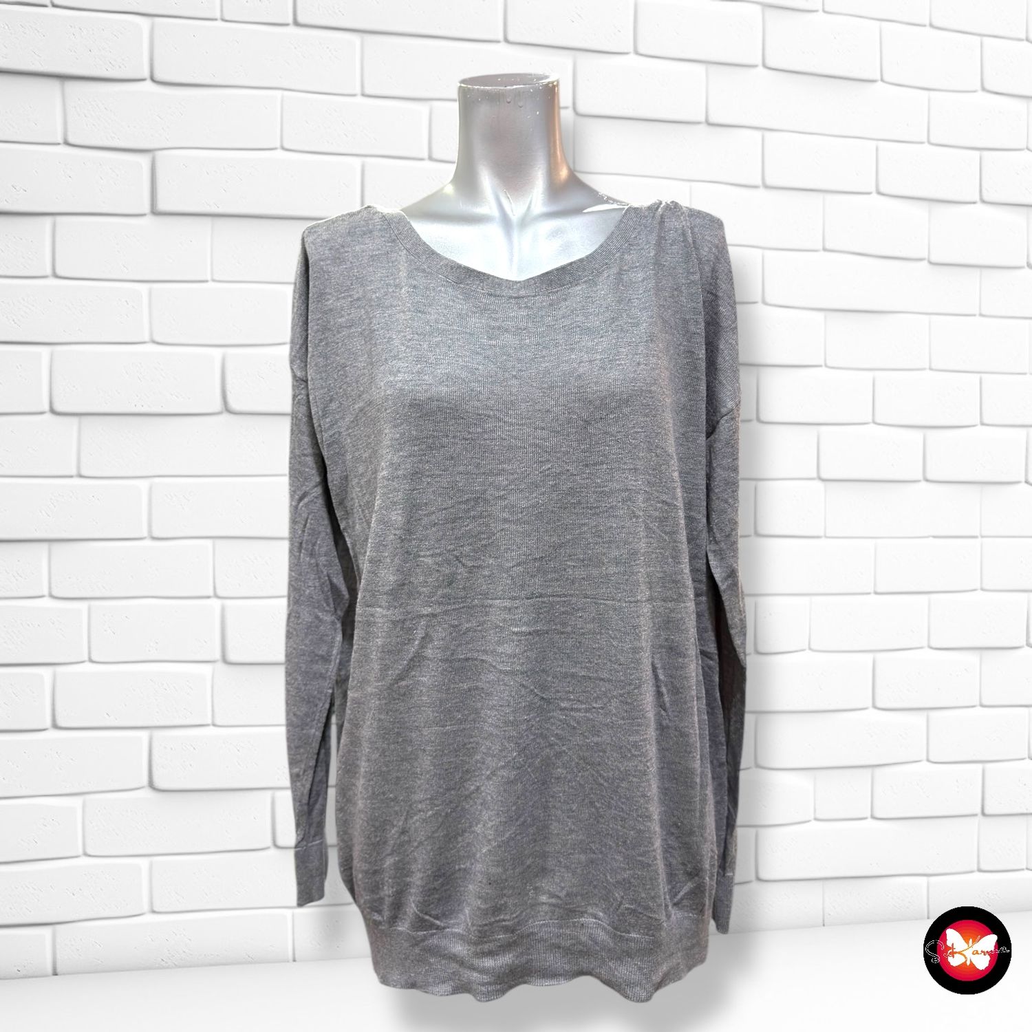 **HOY** Jersey de manga larga básico de cashmere Talla M/L