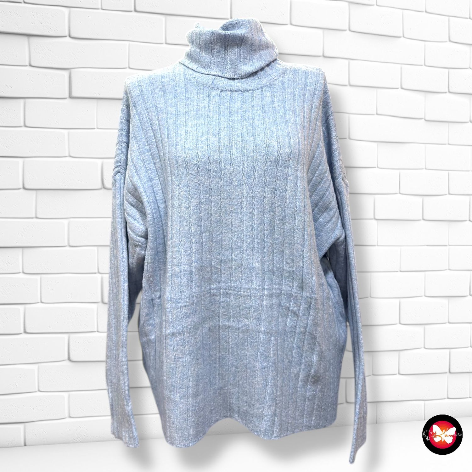 Jersey de manga larga y cuello alto BERSHKA Talla S (grande)