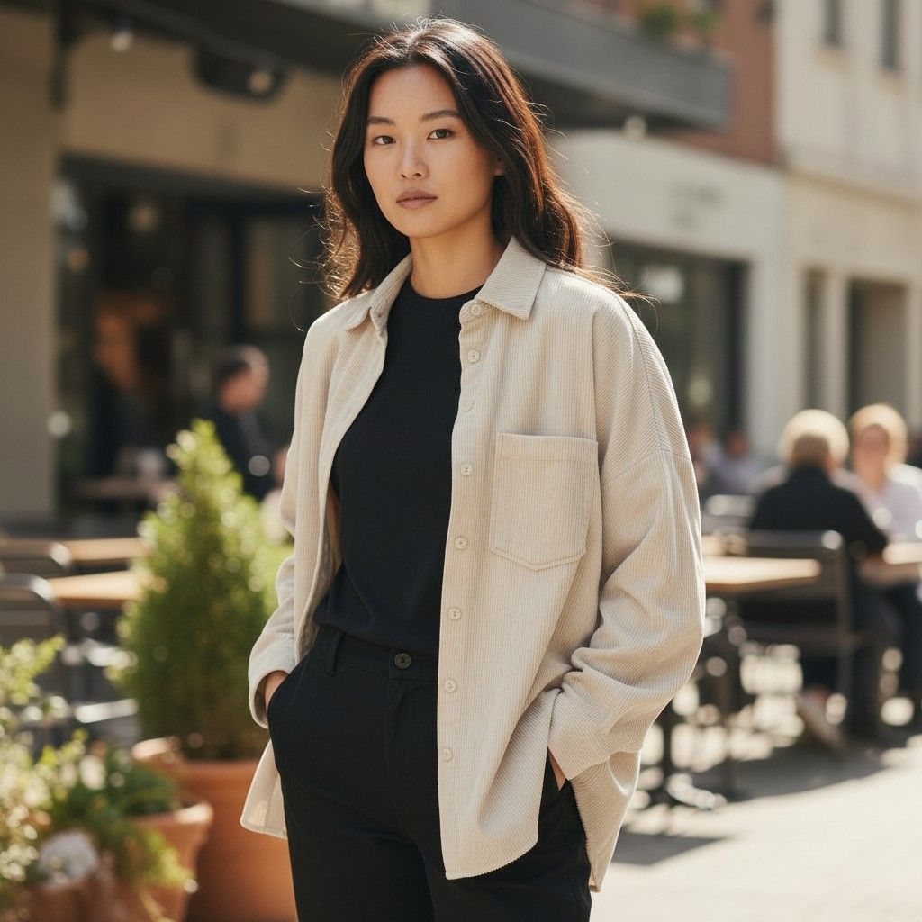 Sobre camisa de pana ZARA Talla L