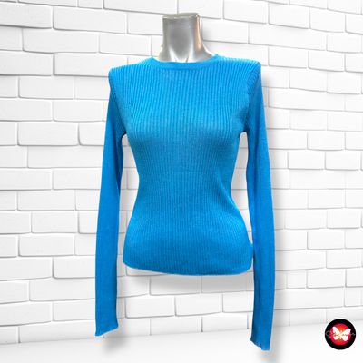 **HOY** Jersey de manga larga canalé con espalda abierta MANGO Talla M (pequeña)