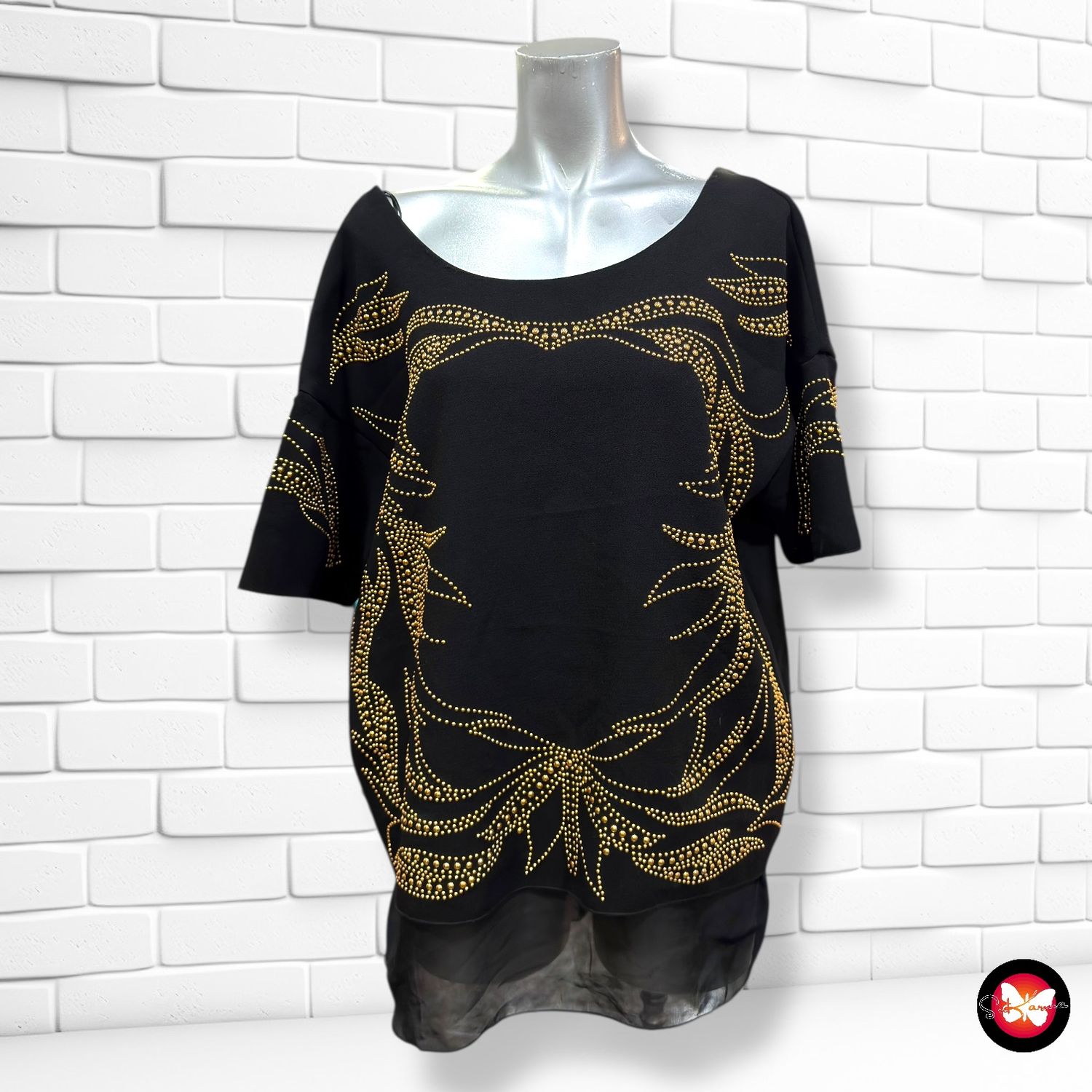 **HOY** Blusa de noche con tachitas ZARA Talla M (grande)