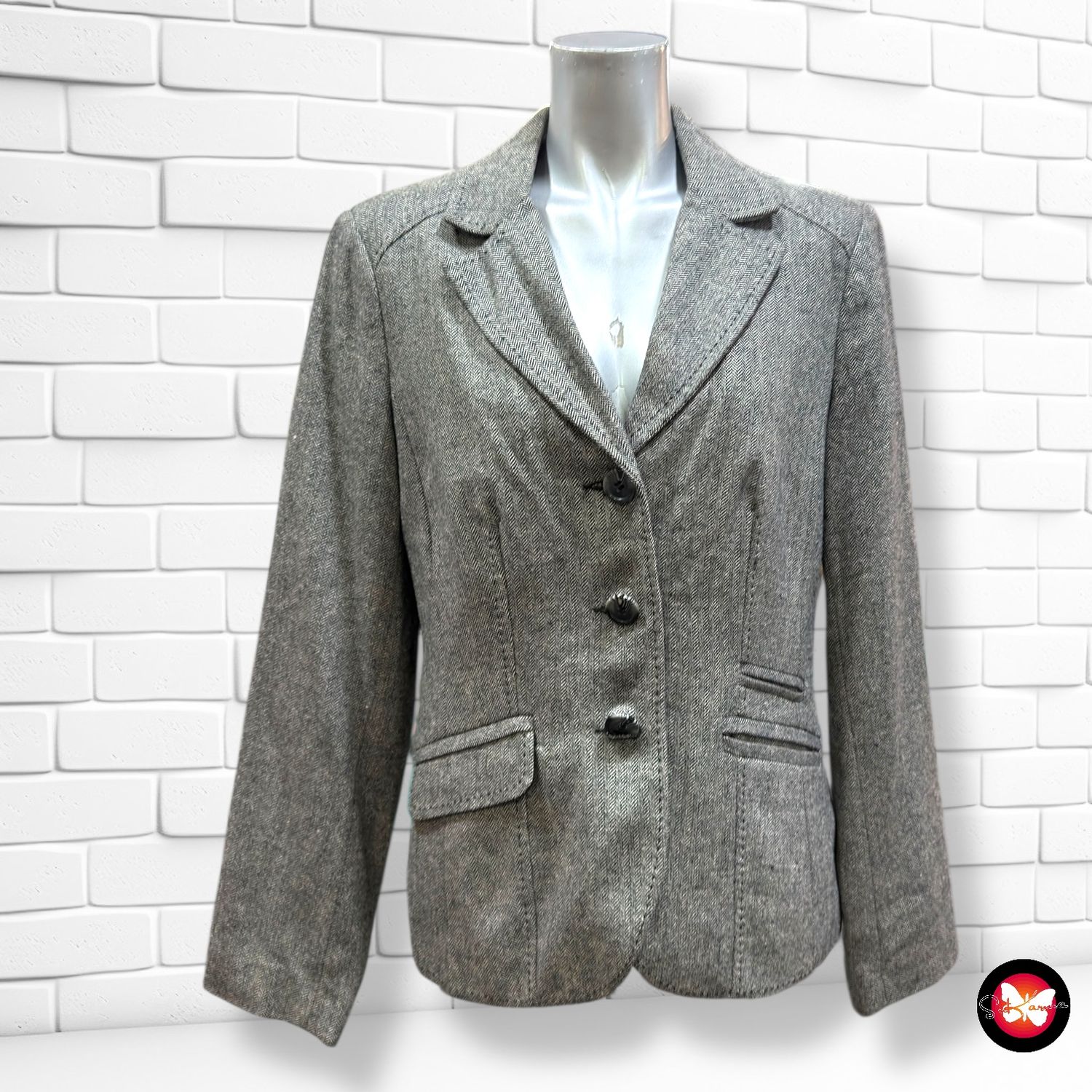 **HOY** Blazer estampado espiga Talla 38