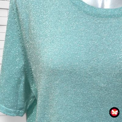 **HOY** Jersey de manga corta con lurex Talla 44