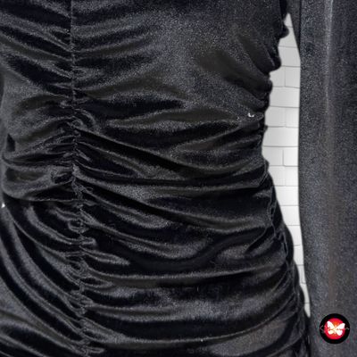 **HOY** Vestido de noche de terciopelo con drapeado SHEIN Talla M (pequeña)