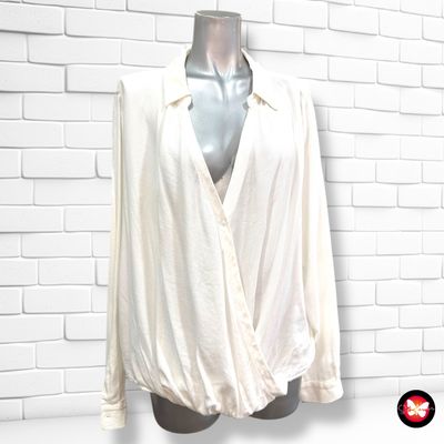 **HOY** Blusa con frente cruzado H&amp;M Talla 42